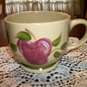 Vintage  Roseville Alpine Pottery  Mug  Red Apples